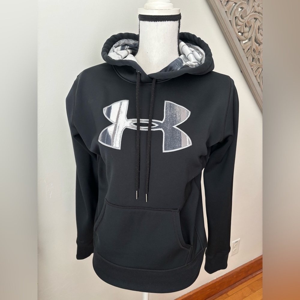 Under Armour Black Hoodie with Silver Logo